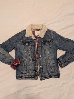 Denim Sherpa-Lined Jacket